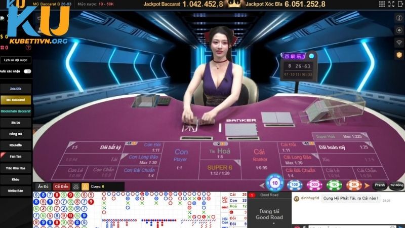 Baccarat KUBET11 là game bài phổ biến
