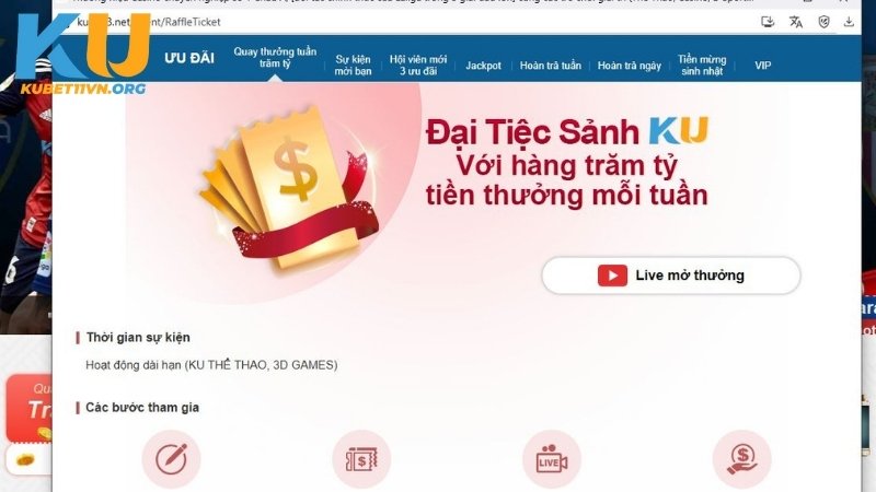 Đại tiệc sảnh KU – Quay thưởng trăm tỷ mỗi tuần