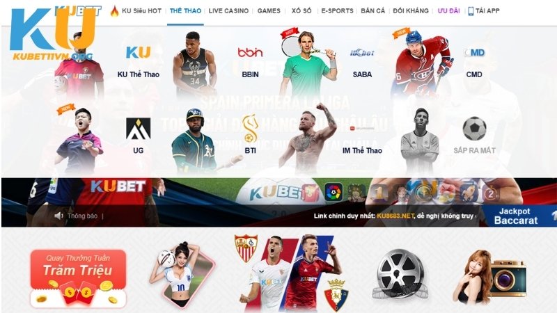 Giới thiệu 3 sảnh cá cược thể thao hot tại KUBET11